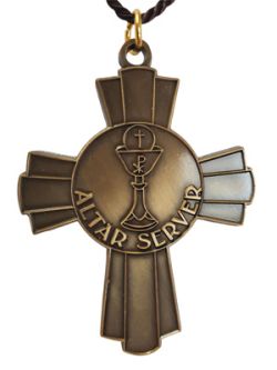 Bronze Plated Altar Server Pendant