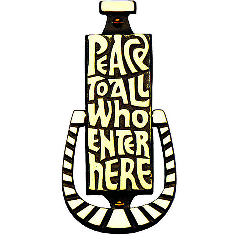 Peace to All Door Knocker Christian Door Knockers Terra Sancta Guild