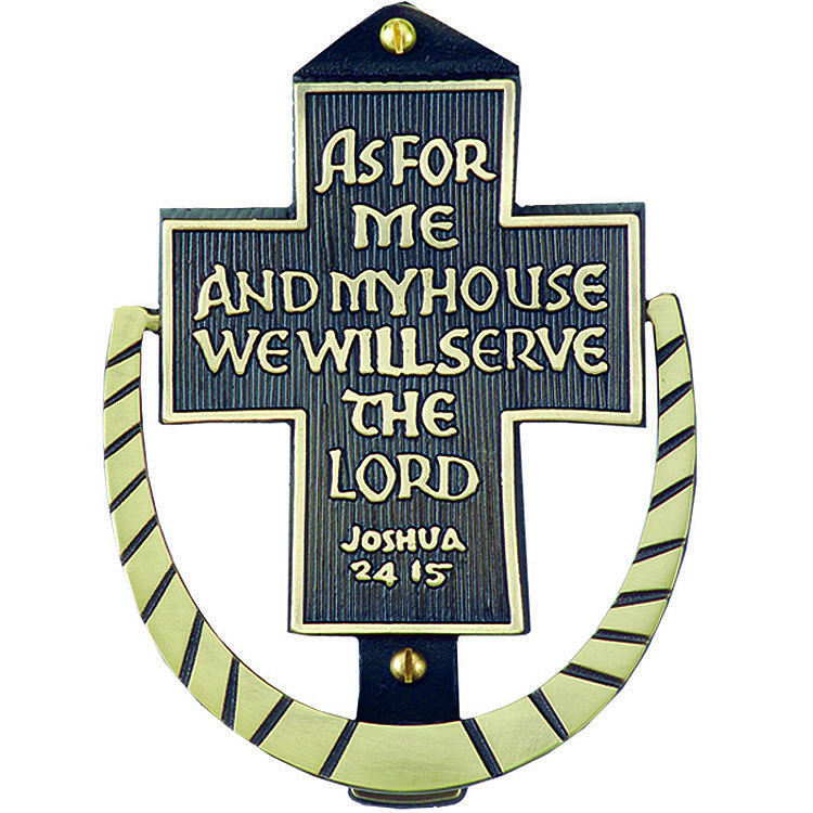 As For Me and My House Door Knocker Christian Door Knockers Terra Sancta Guild