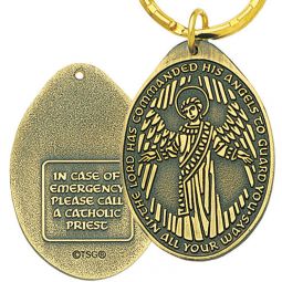 Catholic Guardian Angel Key Tag