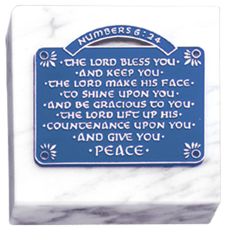 Bless You and Keep You Paperweight Christian Desk Accessories Terra