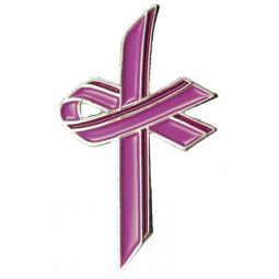 Awareness Ribbon-Lavender Engravable Pin