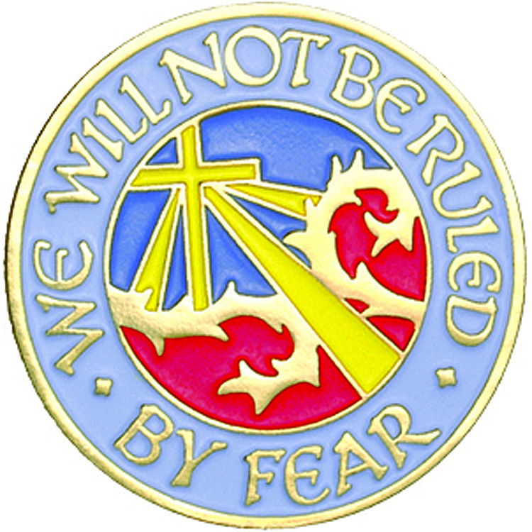 Not Religious Pin We Will not be Ruled by Fear Pins | Terra Sancta Guild | We will not be ...
