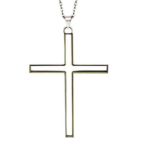 4" Stainless Steel Pectoral Latin Cross