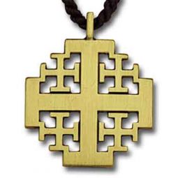 cross jerusalem pendant lapel