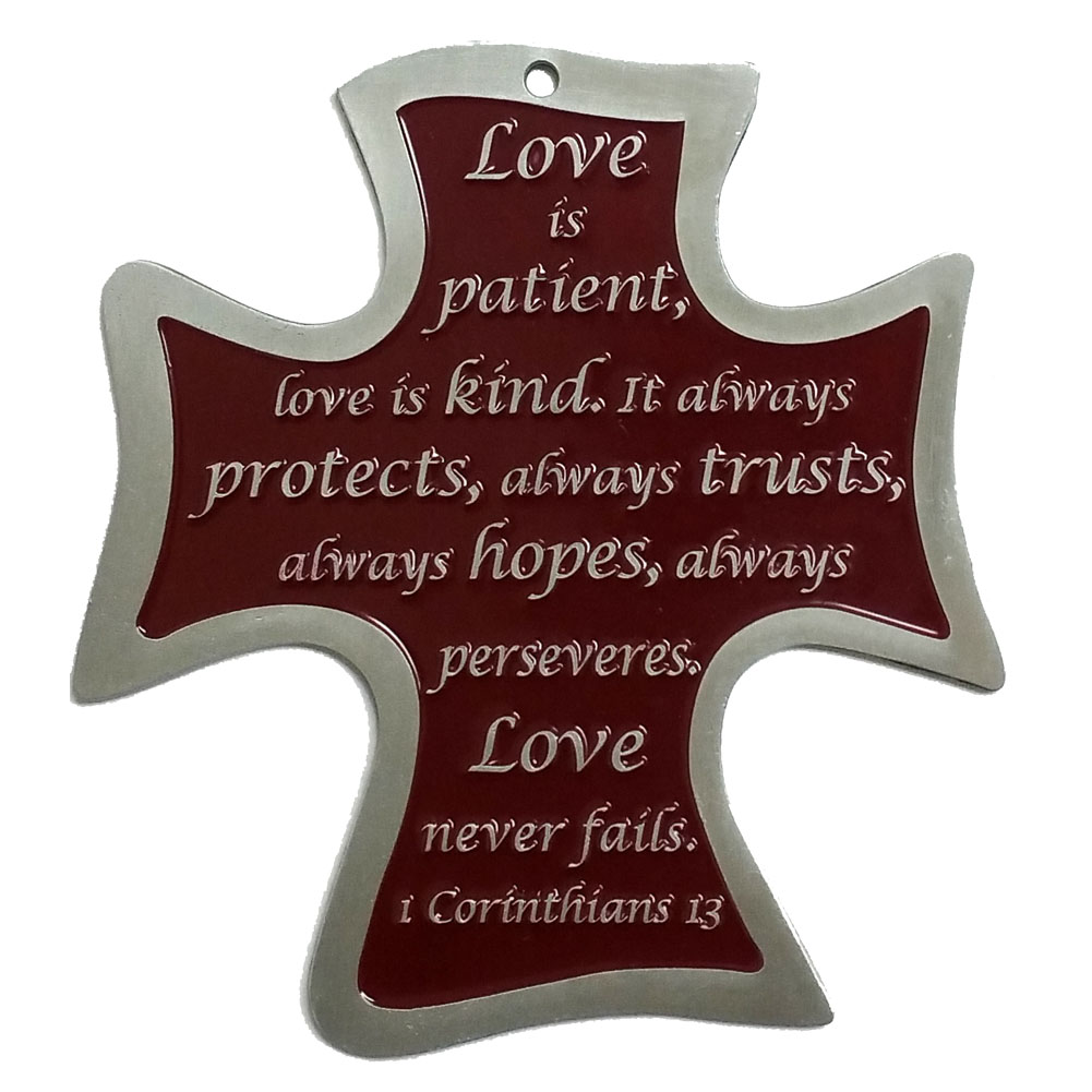 Love is Patient Wall Cross | Wall Crosses | Terra Sancta Guild