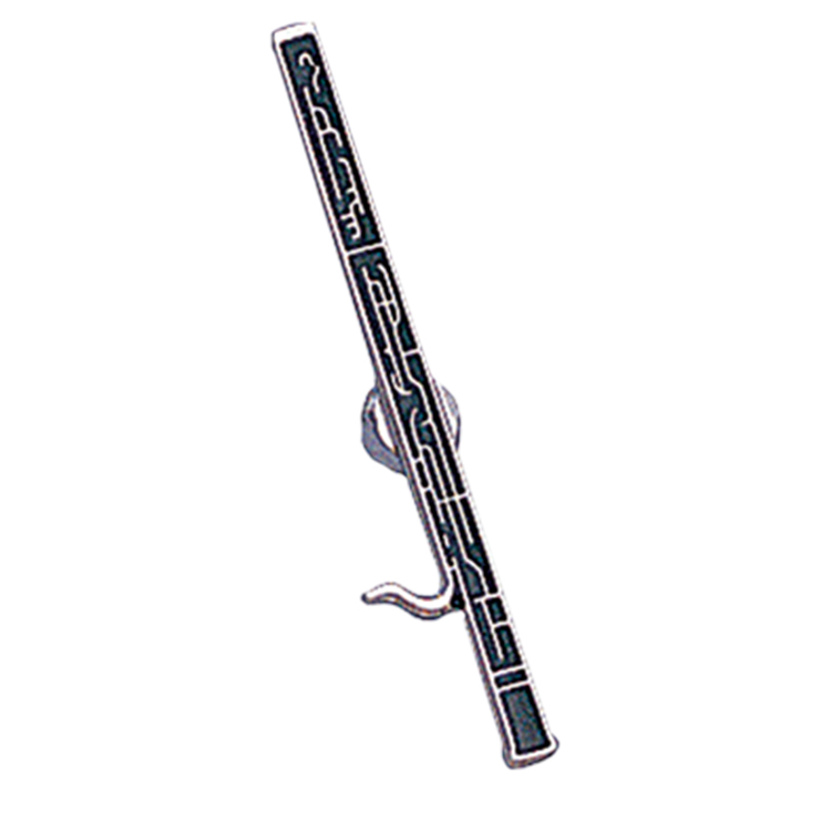 Alinory Musical Instrument Gold Plating Copper Bassoon Musical Instrument Bassoon Brooch Pin with Gift Box 