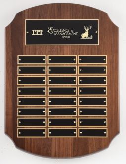 Walnut Perpetual Plaque- Rounded Edge design