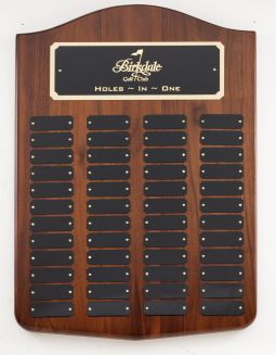 Walnut Perpetual Plaque - Arched Top design