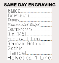 Same Day Engraving